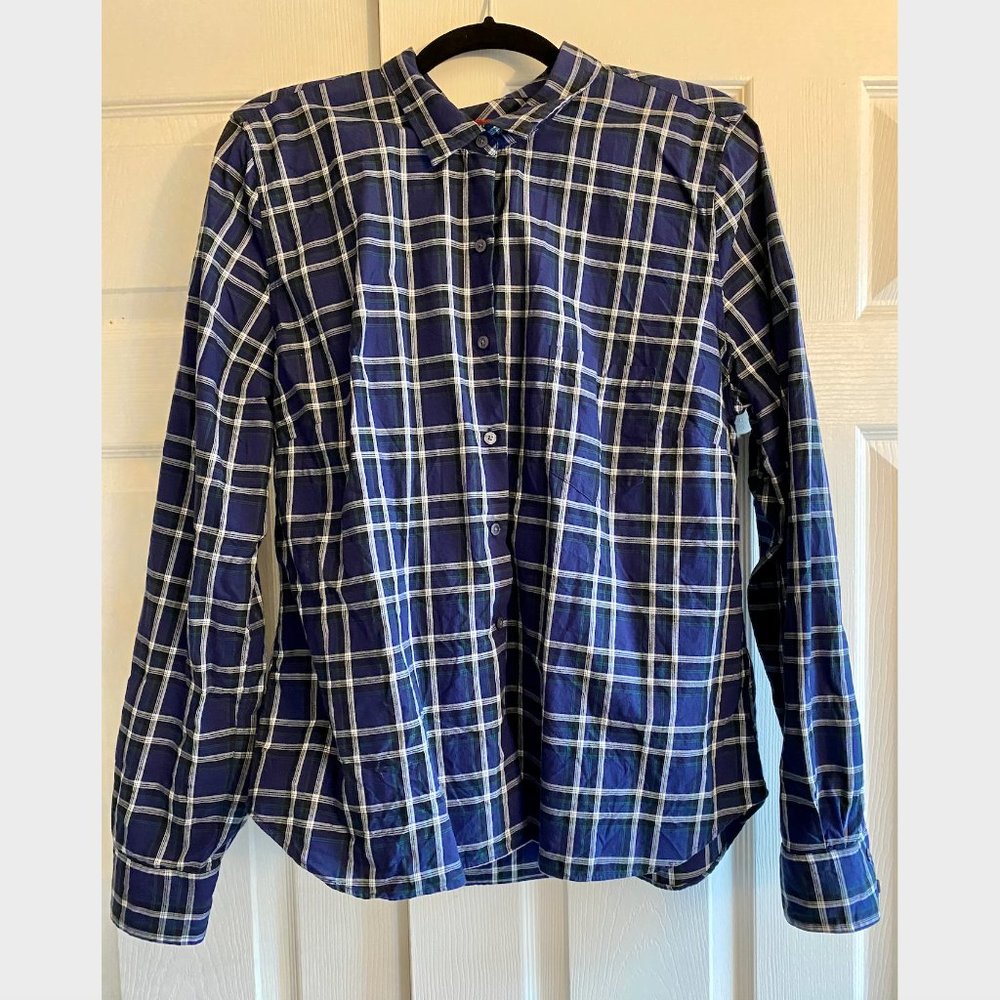 UNTUCKit Roussane - Navy Green White Plaid size 18